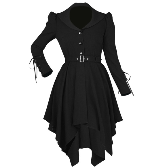 CS Jackets & Blazers - Handkerchief Hem Goth Steampunk Plus Size Jacket